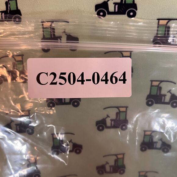 Elliott Collection Polo Shirt Mens XL Golf Cart Print Mint Green Performance - Picture 7 of 7